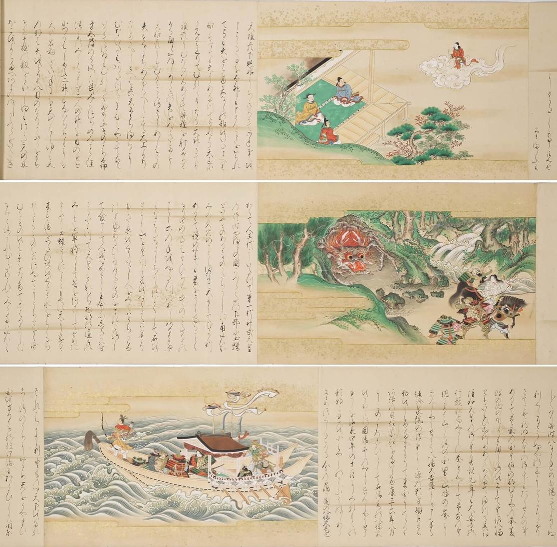 日本の絵巻に描かれた風景と物語