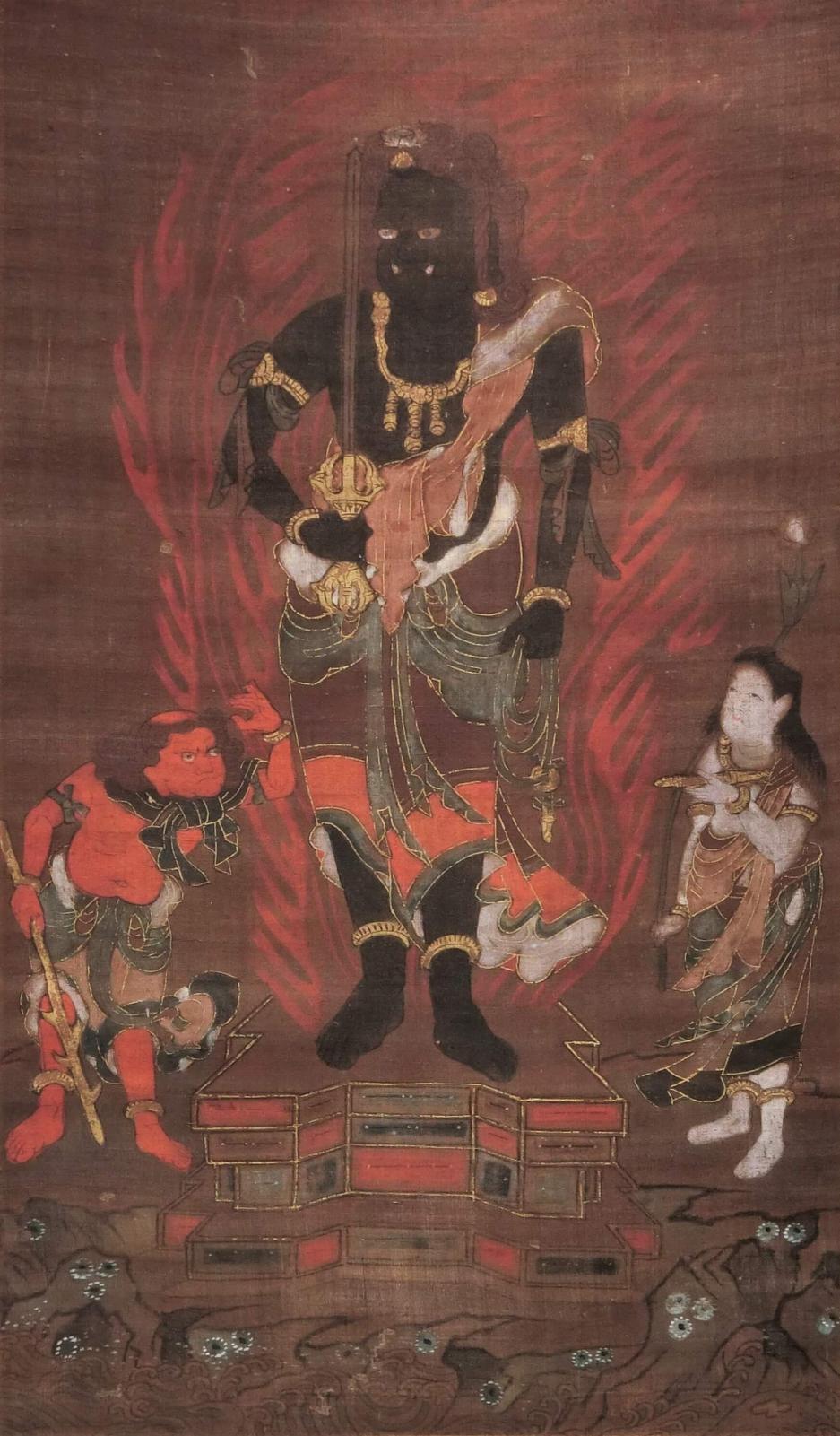日本の伝統絵巻に描かれた神秘的な神像