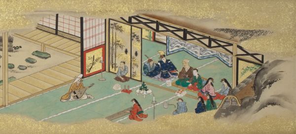 舌切り雀絵巻　二巻<br>
蘭養斎筆