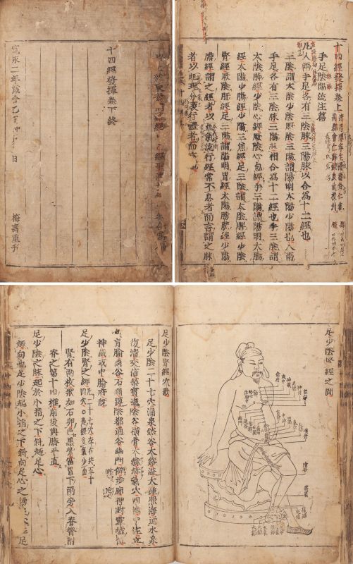 十四経発揮　<br>
合一冊<br>
古活字版