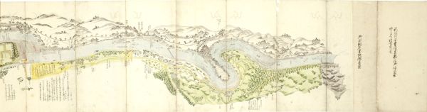 筑後川筋絵図　二帖
