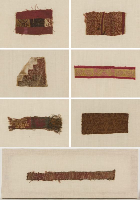７ old dyed textiles<br>
Andes etc.