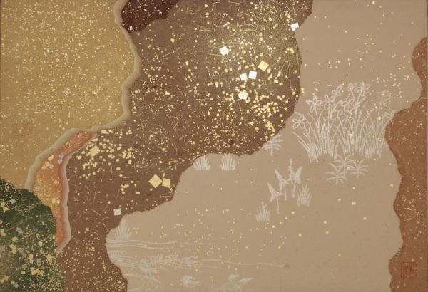 縣治郎<br>
装飾料紙「静」